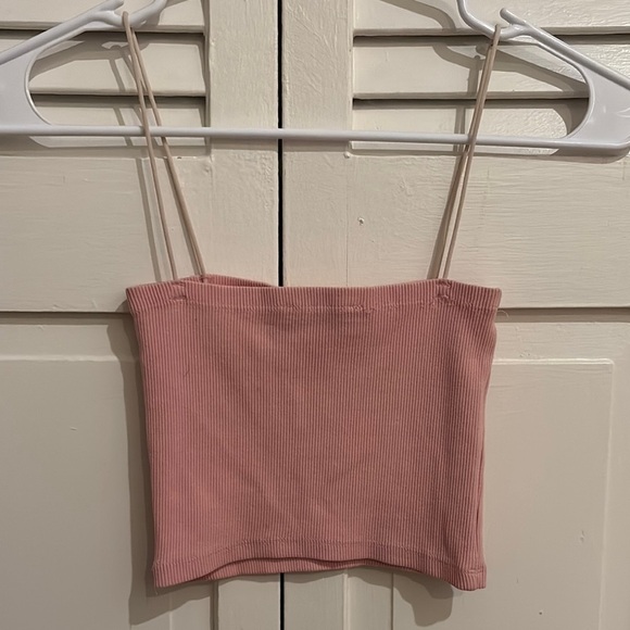 Elegant Pink Ribbed Women's Top - Picture 6 of 7